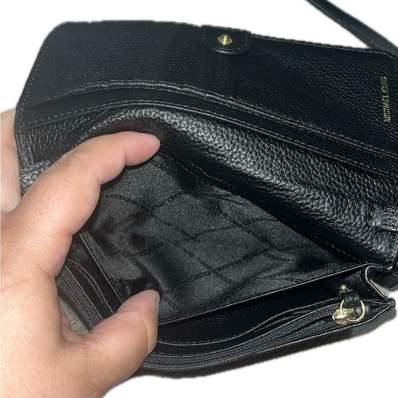 Michael Kors Black Crossbody Bag with Gold Accents - Picture 8 of 12